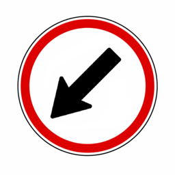 Keep Left - Regulatory Signs Traffic Sign in Pakistan
