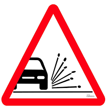 Loose Gravel - Warning Signs Traffic Sign in Pakistan