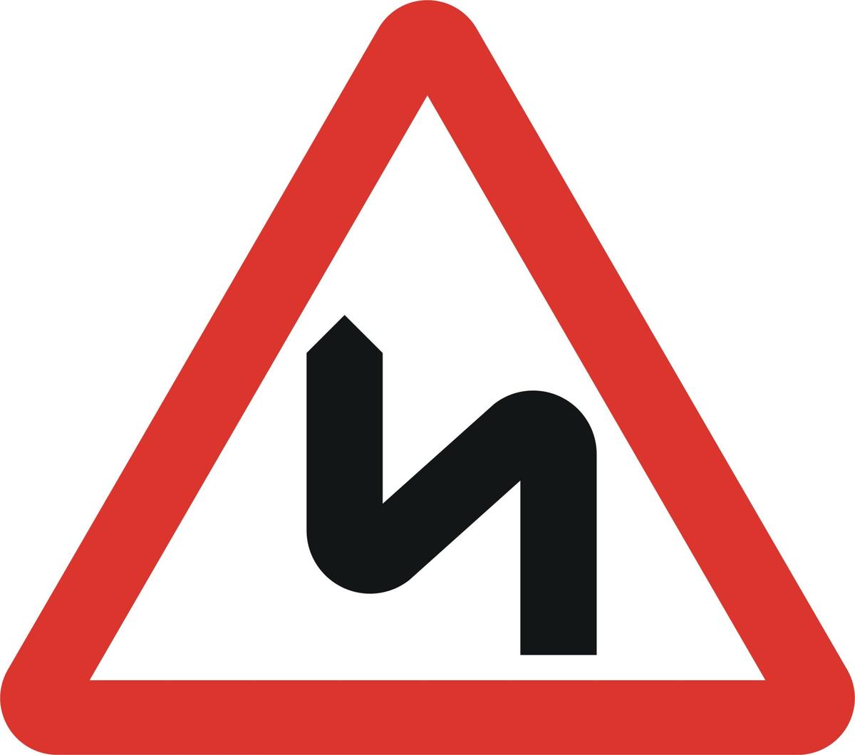 Double Bend - Warning Signs Traffic Sign in Pakistan