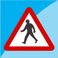 Pedestrian Crossing Sign - Warning Traffic Sign in Pakistan