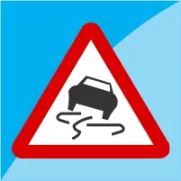 Slippery Road Sign - Warning Traffic Sign in Pakistan